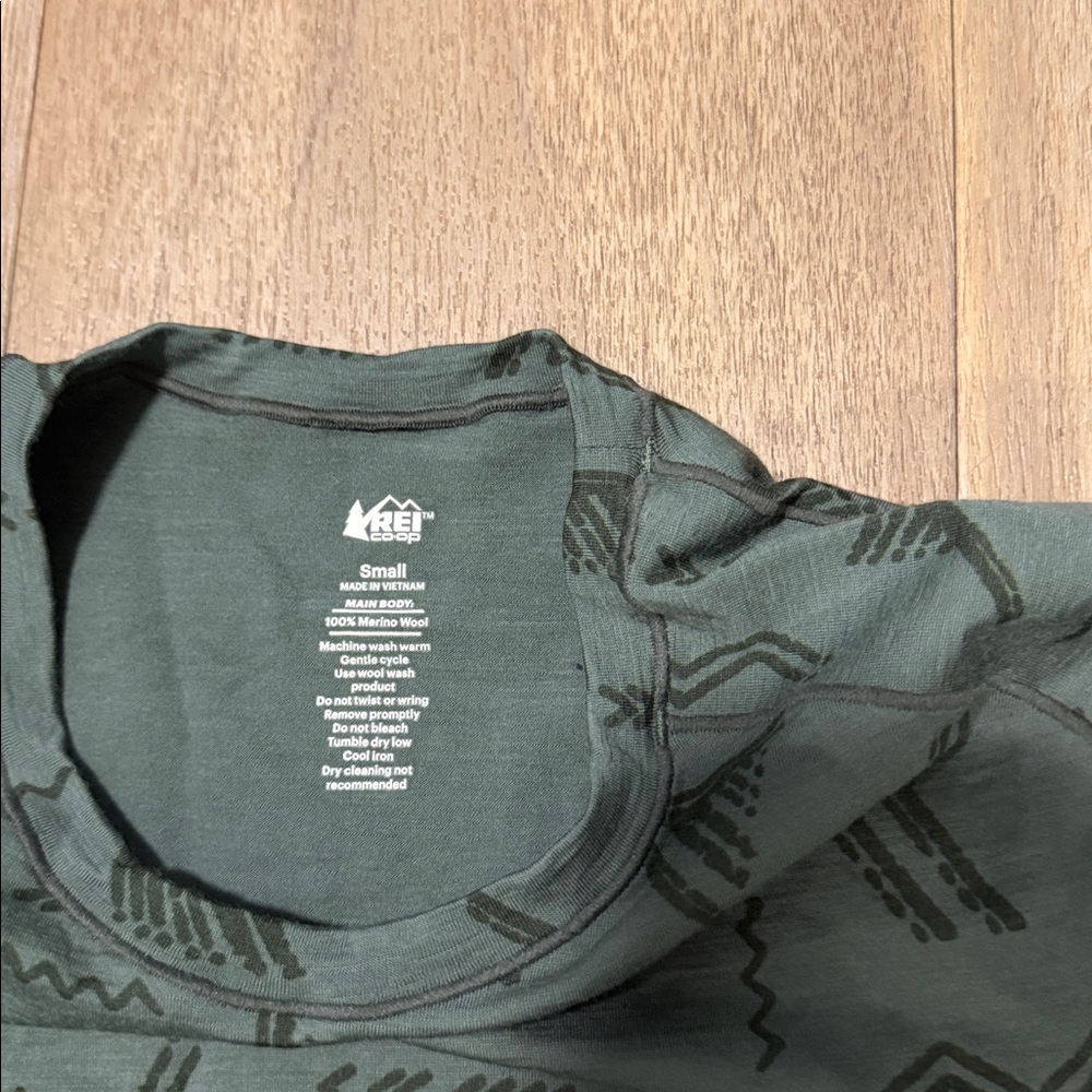 Rei Co-Op MERINO 185 LONG-SLEEVE BASE LAYER TOP GREEN - Picture 4 of 5